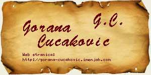 Gorana Čučaković vizit kartica